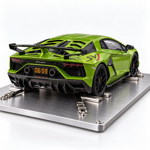 Lamborghini Aventador SVJ supercar alarm clock, lights off at 06:59